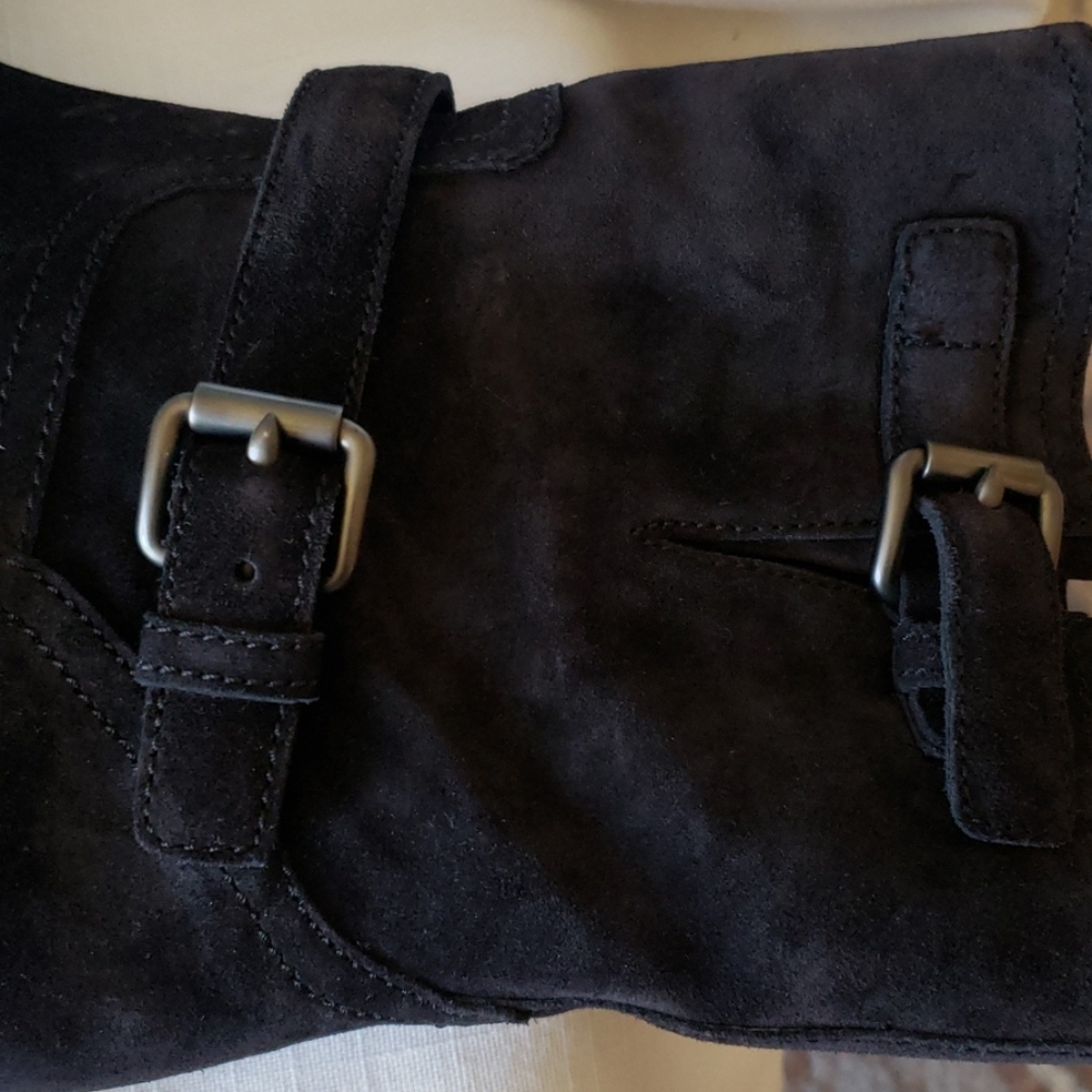 Prada Authentic Suede Black Wedge Boots 39.5EU=9.5 - Picture 9 of 16